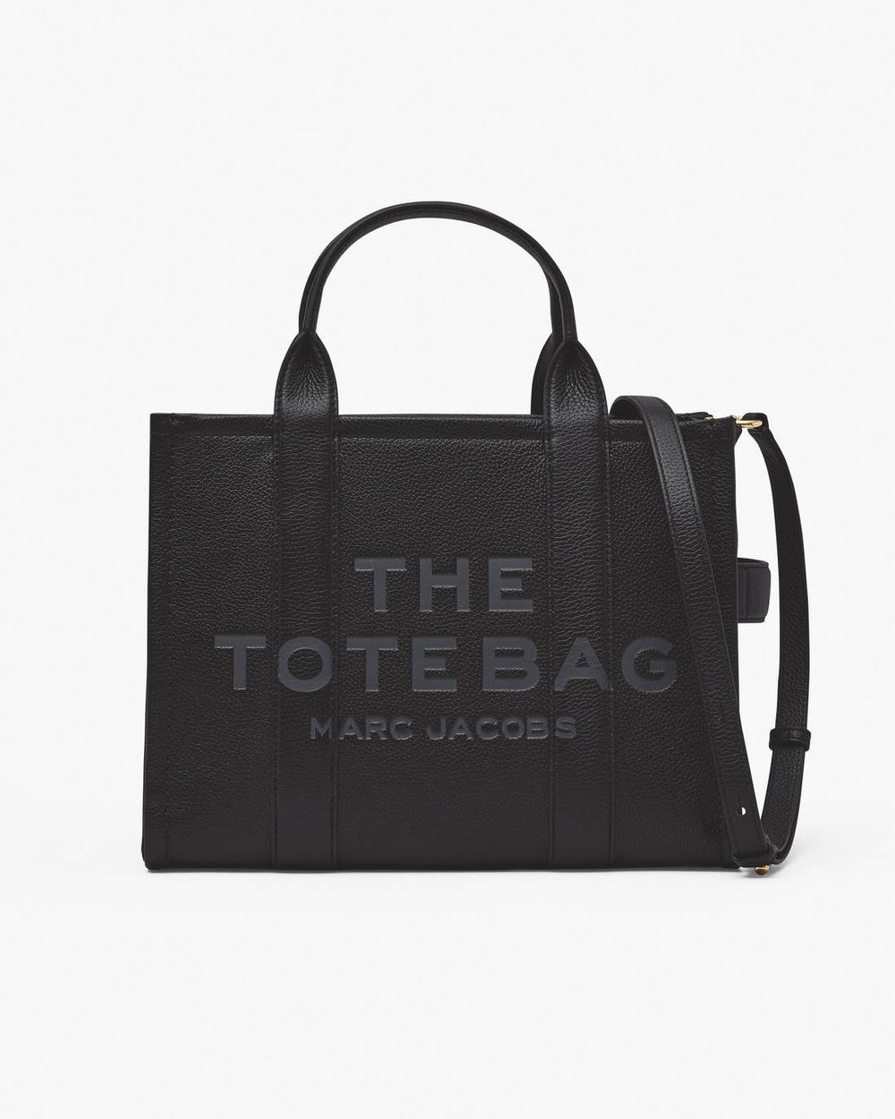 The Leather Medium Tote Bag Black - Marc Jacobs