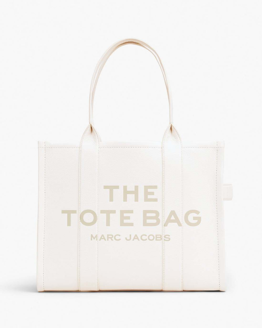 The Leather Large Tote Bag Cotton/Silver - Marc Jacobs