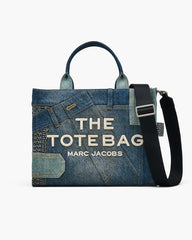 The Deconstructed Denim Medium Tote Bag Indigo Multi - Marc Jacobs