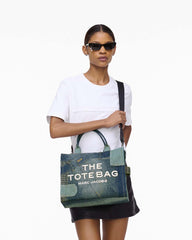 The Deconstructed Denim Medium Tote Bag Indigo Multi - Marc Jacobs