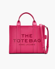 The Leather Medium Tote Bag Raspberry Pink - Marc Jacobs