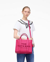 The Leather Medium Tote Bag Raspberry Pink - Marc Jacobs