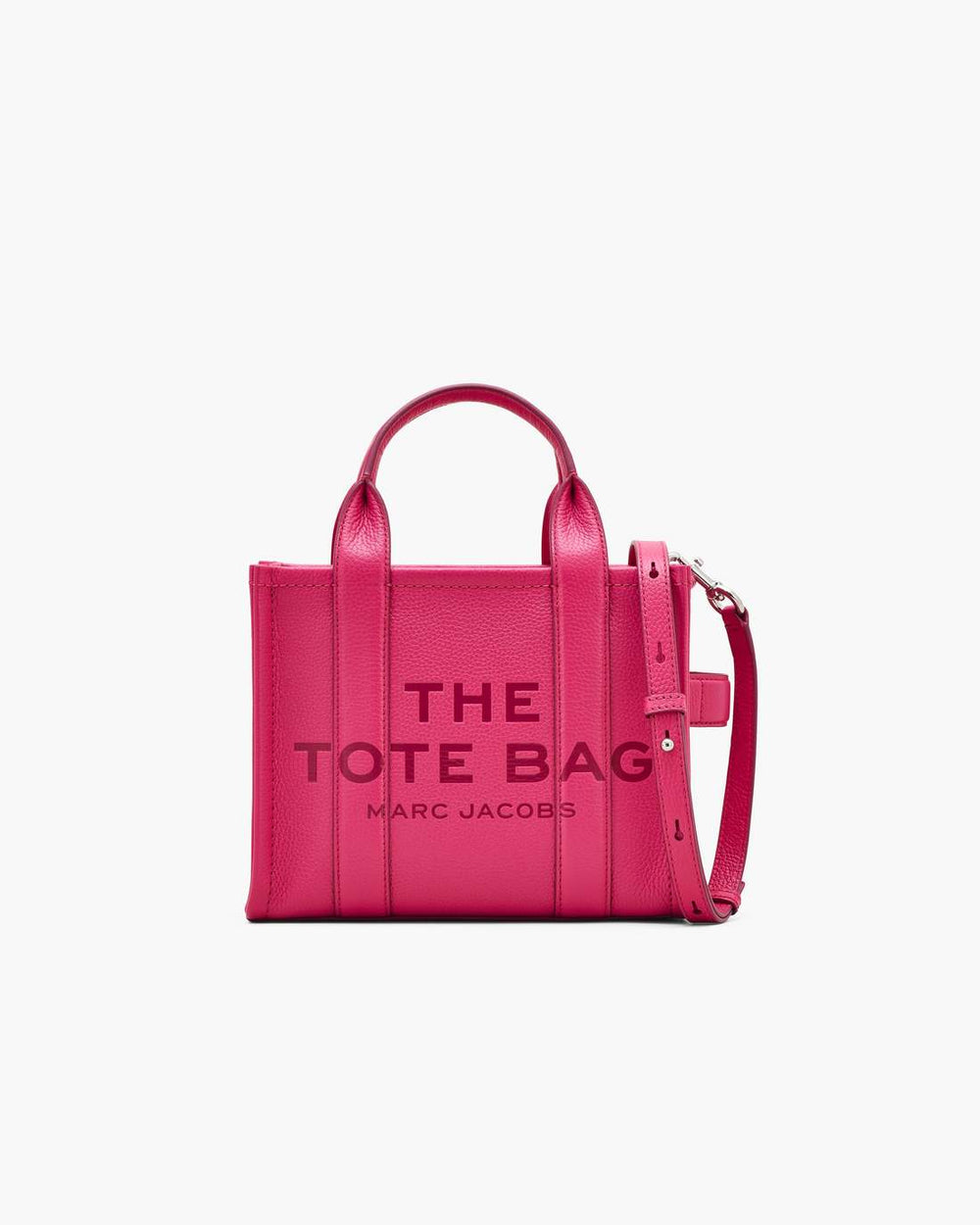 The Leather Small Tote Bag Raspberry Pink - Marc Jacobs