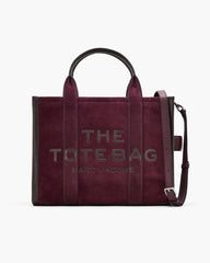 The Suede Medium Tote Bag Dark Plum - Marc Jacobs