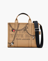The Trompe L'Oeil Charm Canvas Medium Tote Bag Camel Multi - Marc Jacobs