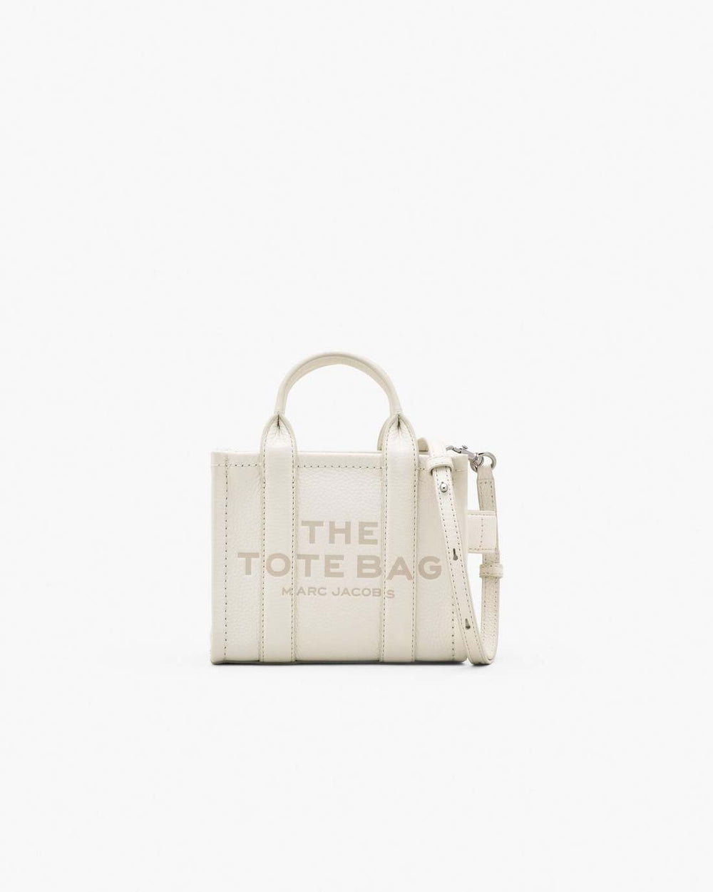The Leather Crossbody Tote Bag Cotton/Silver - Marc Jacobs