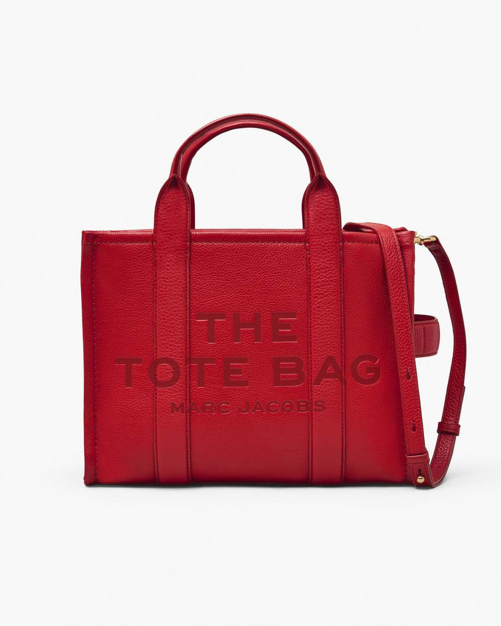 The Leather Medium Tote Bag True Red - Marc Jacobs