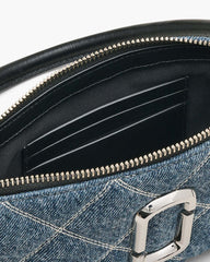 The Quilted Denim Snapshot Convertible Shoulder Bag Light Wash Indigo - Marc Jacobs