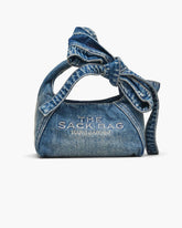 The Bow Denim Mini Sack Bag Medium Wash Indigo - Marc Jacobs