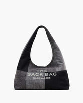 The Patchwork Denim Sack Bag Black Denim - Marc Jacobs