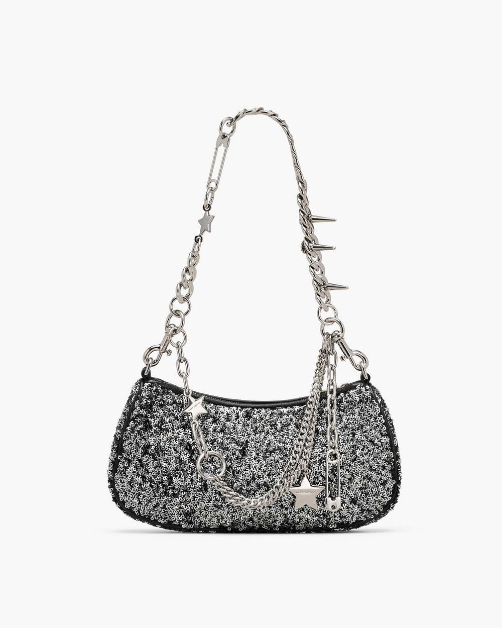 The Sequin Charm Shoulder Bag Silver - Marc Jacobs