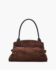 The Suede Dakota Satchel Dark Brown - Marc Jacobs