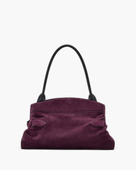 The Suede Dakota Satchel Dark Plum - Marc Jacobs