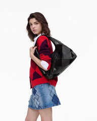 The Suede Patchwork Sack Bag Black Multi - Marc Jacobs
