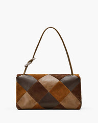The Suede Patchwork Large Dual Bag Brown Multi - Marc Jacobs