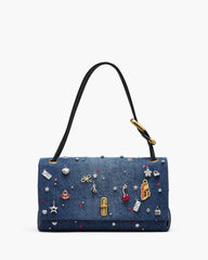 The Trinket Charm Denim Large Dual Bag Medium Wash Multi - Marc Jacobs