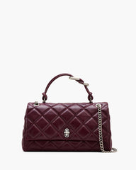 The Quilted Dual Convertible Shoulder Bag Dark Plum - Marc Jacobs