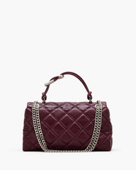 The Quilted Dual Convertible Shoulder Bag Dark Plum - Marc Jacobs