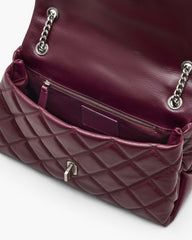 The Quilted Dual Convertible Shoulder Bag Dark Plum - Marc Jacobs
