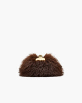 The Faux Fur Glam Small Clutch Dark Brown - Marc Jacobs