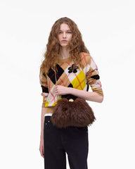 The Faux Fur Glam Small Clutch Dark Brown - Marc Jacobs