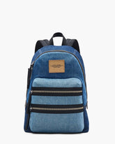 The Biker Colorblock Denim Large Backpack Indigo Multi - Marc Jacobs