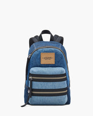 The Biker Colorblock Denim Medium Backpack Indigo Multi - Marc Jacobs