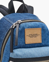 The Biker Colorblock Denim Medium Backpack Indigo Multi - Marc Jacobs