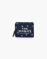 The Bandana Mini Compact Wallet Navy Multi - Marc Jacobs