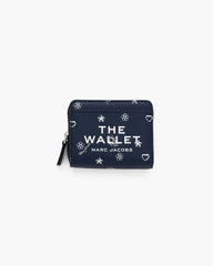 The Bandana Mini Compact Wallet Navy Multi - Marc Jacobs