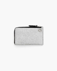 The Coated Glitter Everyday Top Zip Charm Wallet Silver - Marc Jacobs