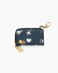 The Trinket Utility Snapshot Top Zip Multi Wallet Navy Multi - Marc Jacobs