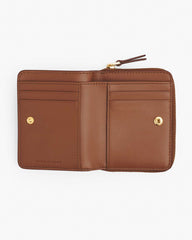 The Leather Mini Compact Wallet Argan Oil - Marc Jacobs