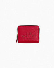 The Leather Mini Compact Wallet True Red - Marc Jacobs
