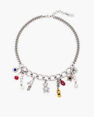 The Trinket Charm Necklace Silver/Multi - Marc Jacobs