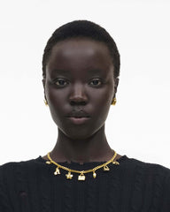 The Mini Icon Charm Necklace Light Antique Gold - Marc Jacobs