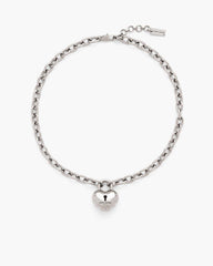 The Heart Balloon Necklace Light Antique Silver - Marc Jacobs