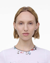 The Sticker Charm Necklace Silver Multi - Marc Jacobs