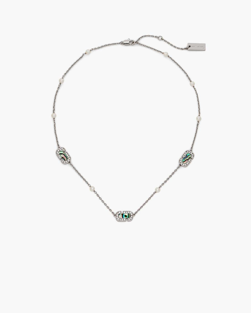The J Marc Luxe Station Necklace Silver/Crystal - Marc Jacobs