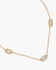 The J Marc Luxe Station Necklace Gold/Crystal - Marc Jacobs