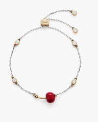 The Cherry Slider Bracelet Silver/Red - Marc Jacobs