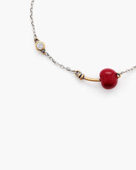 The Cherry Slider Bracelet Silver/Red - Marc Jacobs