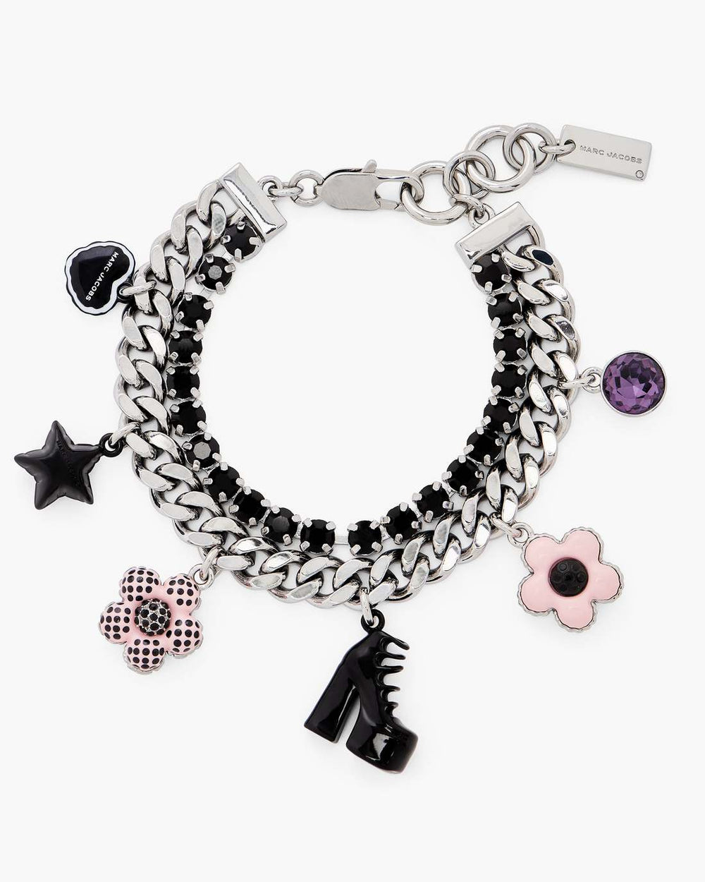 The Mini Icon Dot Charm Bracelet Silver/Multi - Marc Jacobs