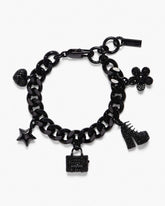 The Pave Mini Icon Charm Bracelet Black/Black Crystal - Marc Jacobs