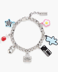 The Sticker Charm Bracelet Silver Multi - Marc Jacobs