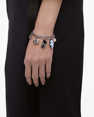 The Sticker Charm Bracelet Silver Multi - Marc Jacobs