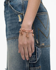 The Mini Icon Charm Bracelet Antique Rose Gold - Marc Jacobs