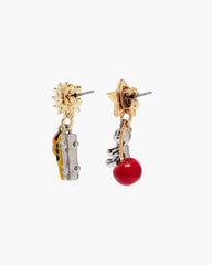 The Trinket Charm Cluster Earrings Silver/Multi - Marc Jacobs