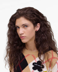 The Lips Stud Earrings Gold/Red - Marc Jacobs