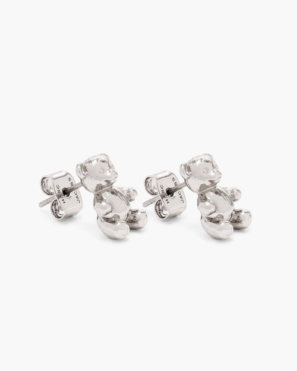 The Teddy Bear Stud Earrings Light Antique Silver - Marc Jacobs